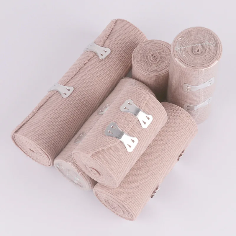 5Rolls High Elastic Bandage Medical Sports Sprain Treatment Wound Dressing Emergency First Aid Bandage For Knee Ankle Arm Foot