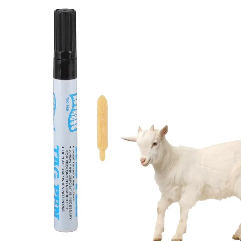 

Black Pens Ear Tag Marker Waterproof Black Marker For Livestock Animals Permanent Tags Device Tools Ear Tag Number