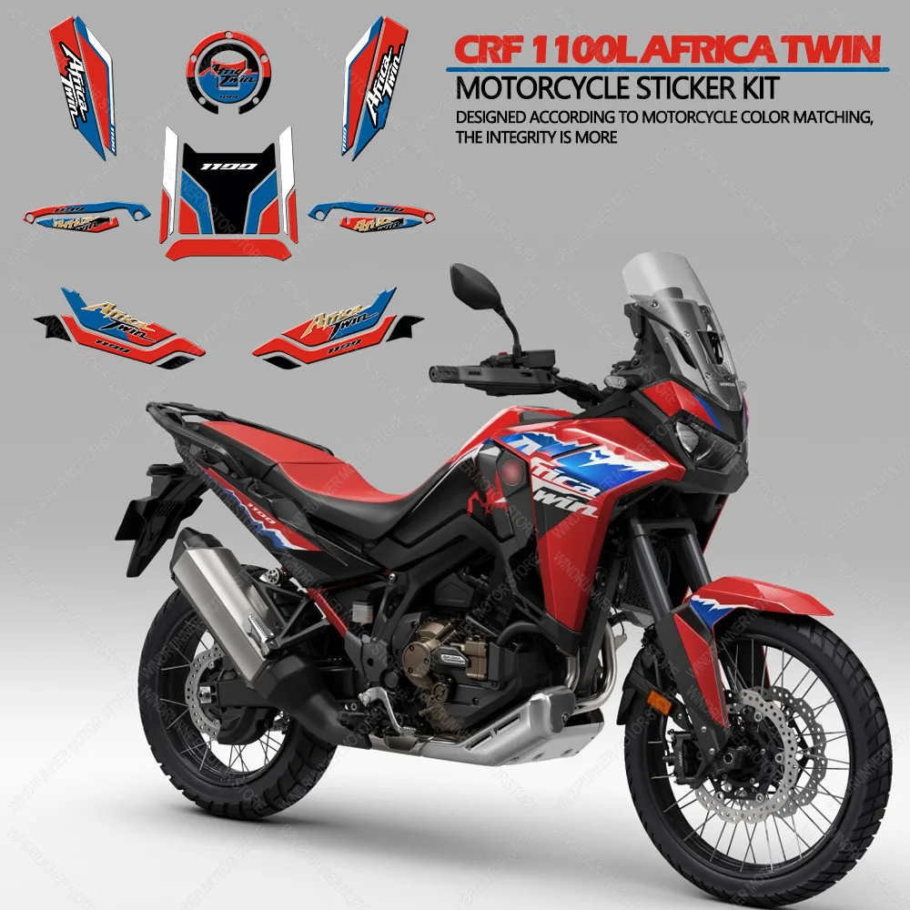 

Motorcycle Accessories Anti Scratch Protective Tank Pad Stickers Kit 3D Resin Protective Sticker For CRF 1100L Africa Twin