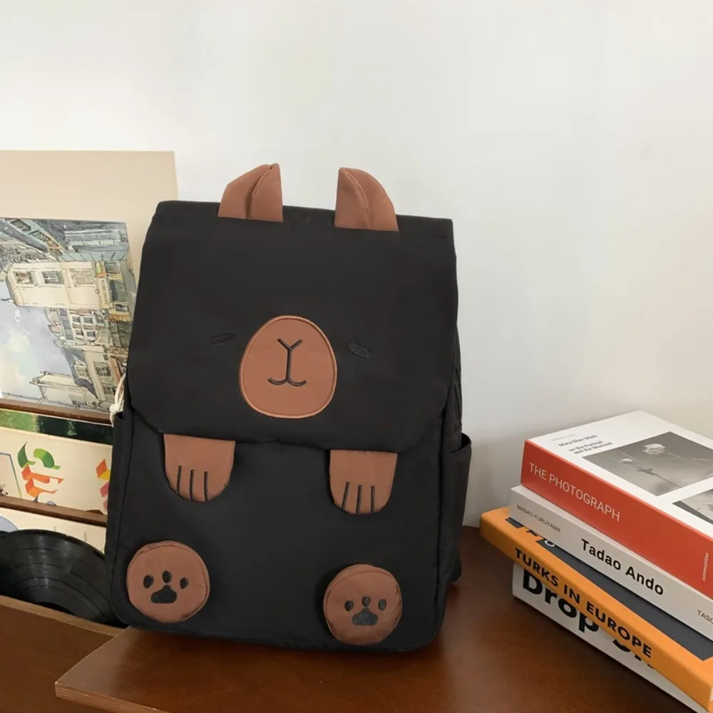 Kawaii kapibara plecak torba na książki dla studentów torba podróżna o dużej pojemności torba Crossbody para listonoszowa torba torebka prezent