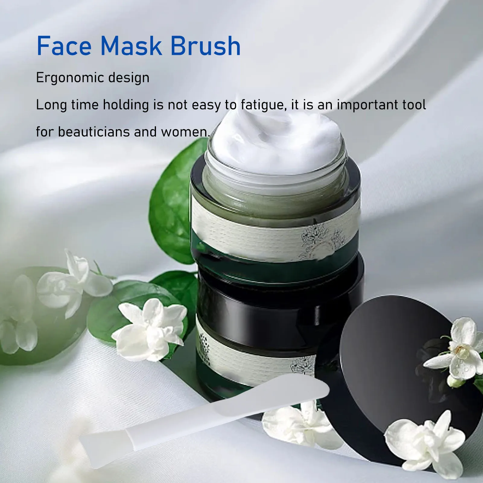 3pcs Double Head Mask Brush Soft Silicone Washable Ergonomic Design Face Mask Applicator For Beauticians Women