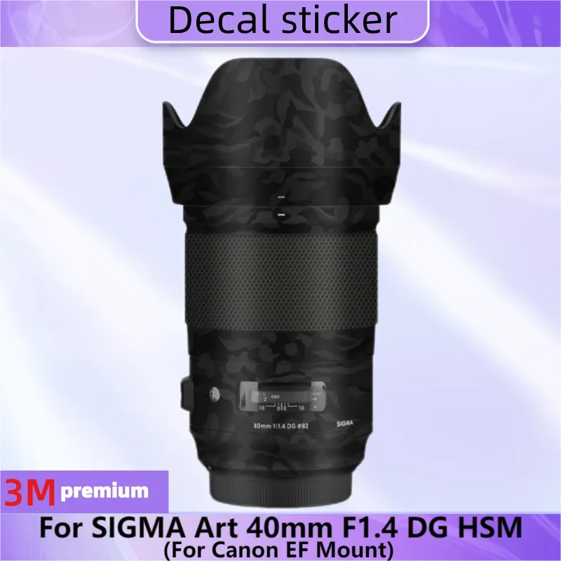 

For SIGMA Art 40mm F1.4 DG HSM for Canon EF Mount Lens Sticker Protective Skin Decal Vinyl Wrap Film Anti-Scratch Protector Coat