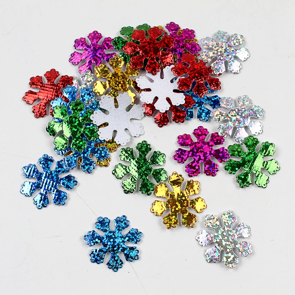 

200pcs Snowflake Decor Christmas Party Winter Wedding Decoration Simulation Snowflake Holiday Home Cafe Mall Event Craft Table
