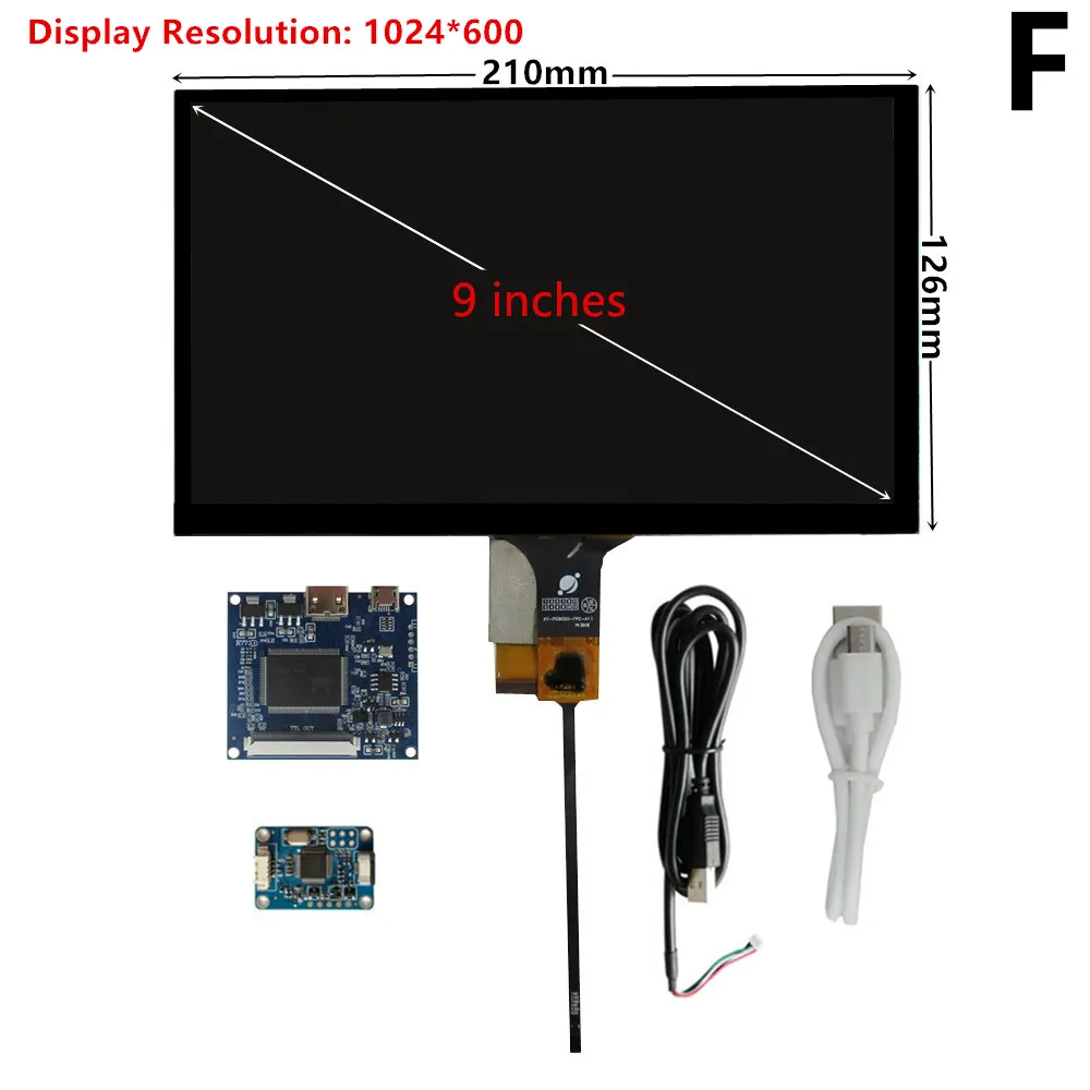 Imagem -05 - Multipurpose Portable Lcd Display Screen Monitor Driver Control Board Digitalizador Touchscreen 35 43 55 75 101