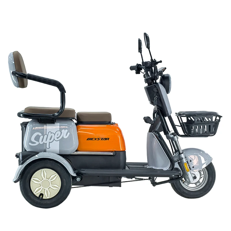 Three Wheel Trike Electric Tricycle Fat Tyre  Brazilian Folding One for Two People Three Wheel Tricycle Adult Trike Scooter