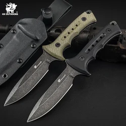 HX OUTDOORS Ranger Tactical Knives,Fulltang Hunting Knife,Camping Survival Knives,Rescue Knife With Kydex,G10/Flax Handle EDC