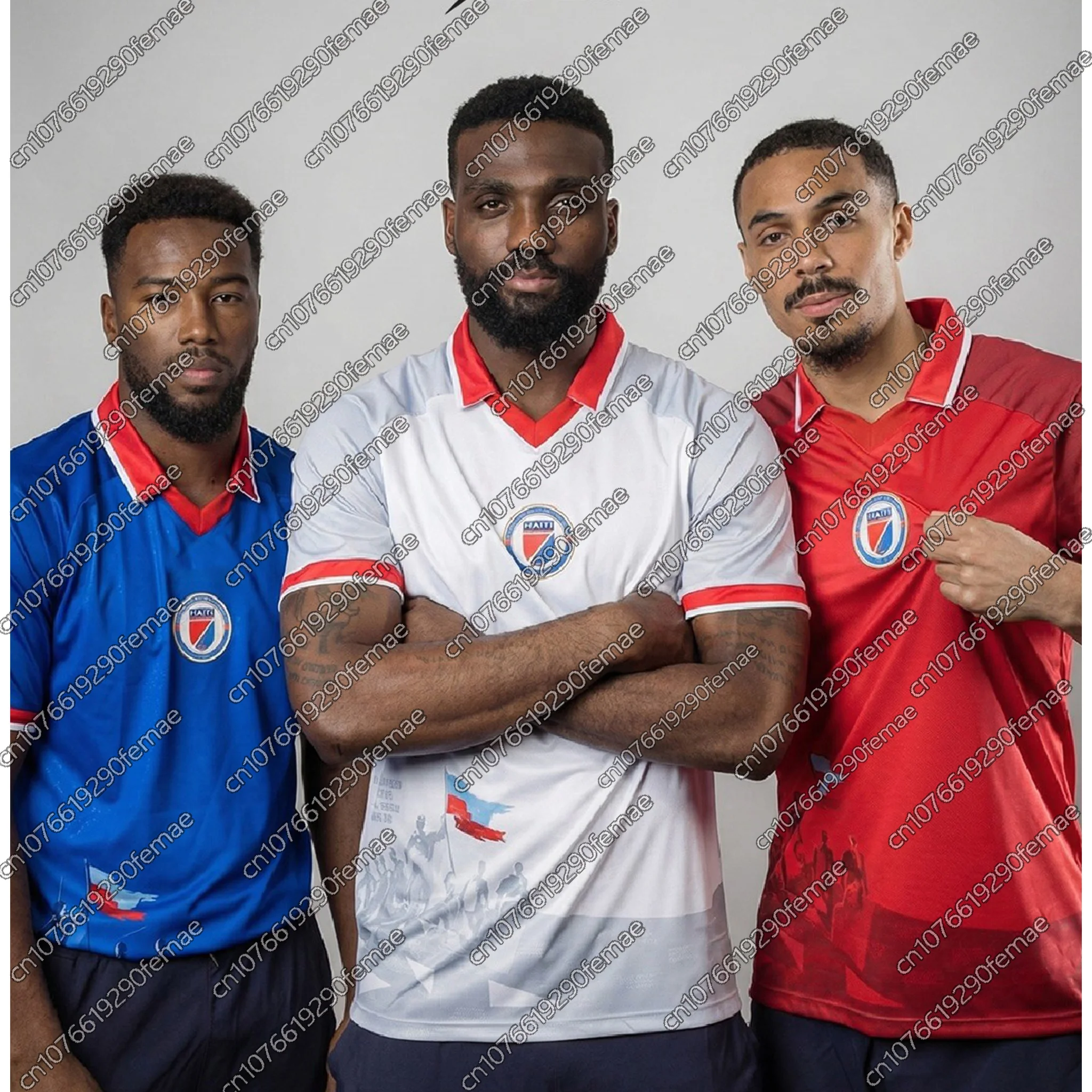 Camiseta de Fútbol para Hombre y Mujer, Diseño de Haití, Local y Visitante, Verano 2026, Impresión Deportiva Familiar, Prenda Imprescindible para Partidos