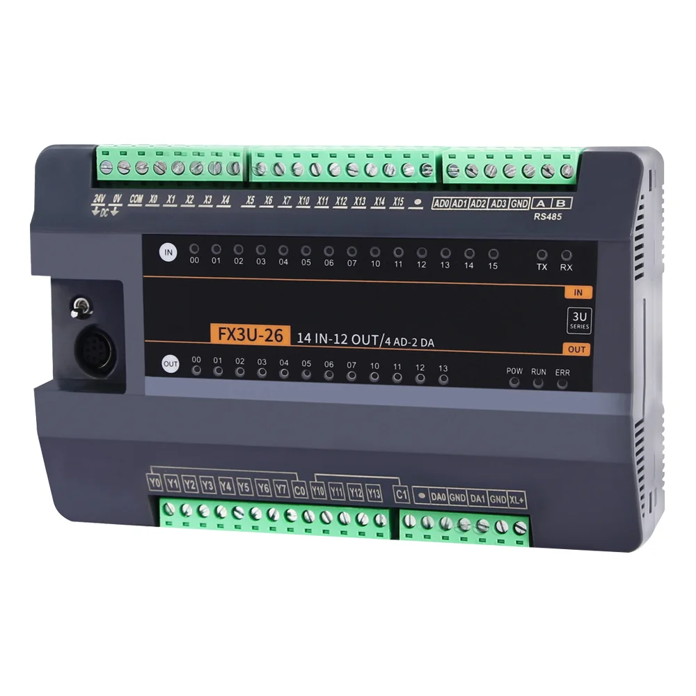 Easycon PLC плк FX3U-16/26MT/MR/MRT 4AI 2AO Works With GX Series Software PLC Programmable Logic Controller