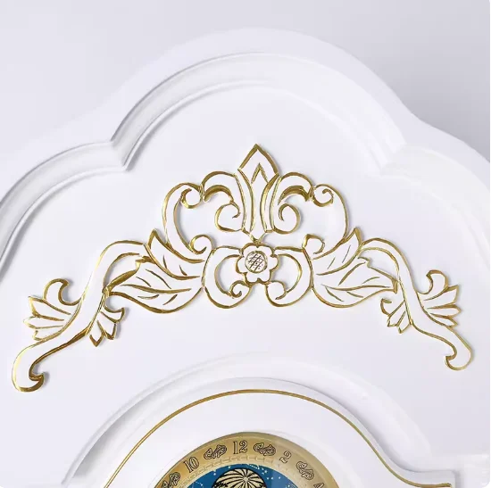 Solid Wood European-Style Floor Clock with Polaris Movement Mechanical Timepiece with Chime Function Desktop Table Clock Living