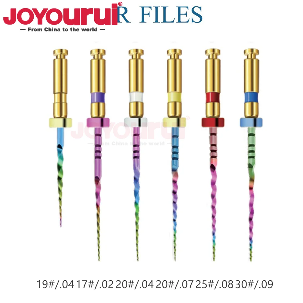 Gold/Blue/Silver Rainbow NITI Rotary Endodontic Files SX-F3 25/31mm Engine Use Root Canal Files S1-F5 Dental Tools For Dentist