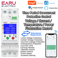 Tuya Smart WiFi Circuit Breaker Switch PV Bi-Directional Energy Meter Timer Measuring Earth Leakage Over Under Voltage Protector