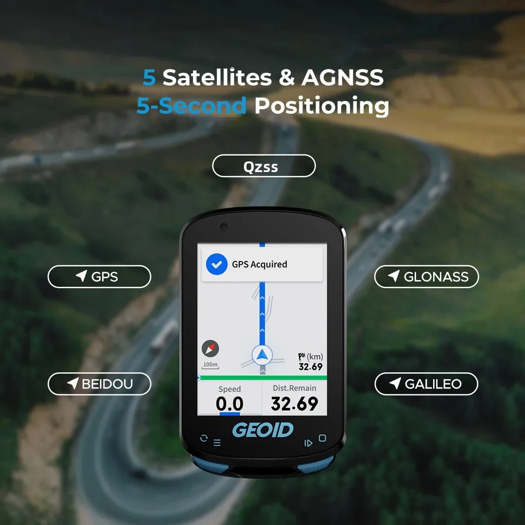 GEOID CC600 دراجة الكمبيوتر اللاسلكية شاشة ملونة دراجة عداد السرعة ANT + WIFI الدراجات عداد السرعة IPX7 مقاوم للماء عداد المسافات