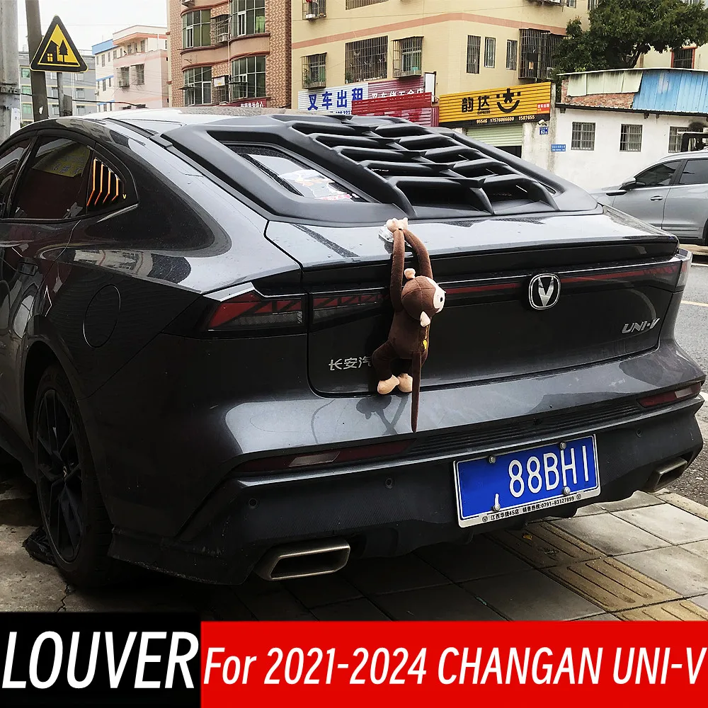 

Для CHANGAN UNI-V 2021 2022 2023 2024, заднее окно, боковое вентиляционное отверстие, жалюзи, накладка, наклейка, спойлер, крылья, автомобильные аксессуары, часть