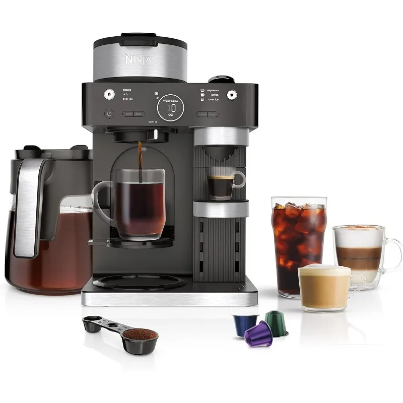 Espresso & Coffee Barista System, 3 Espresso Brew Styles, Single-Serve Coffee & Nespresso Capsule Compatible