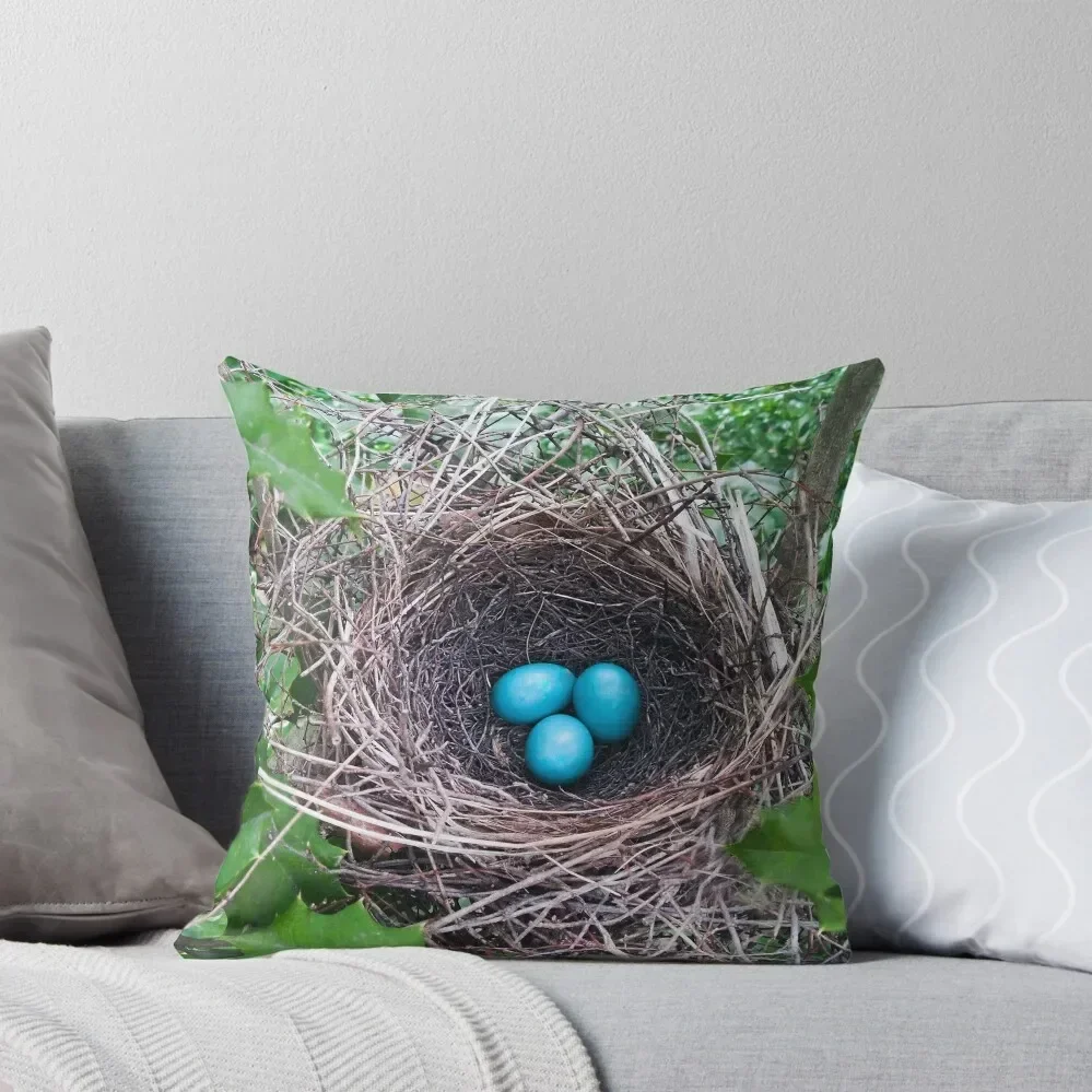 

Bird's Nest Three Blue Eggs Throw Pillow Decorative Cover For Living Room Pillowcases Bed Cushions Sofas Covers pillow
