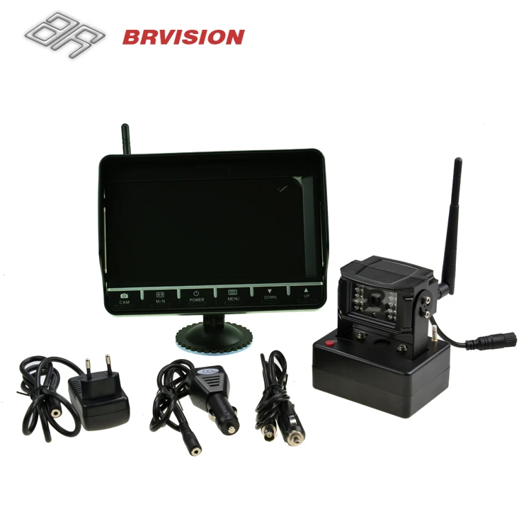 Waterproof IP69K battery operated digital wireless rear view camera and  system