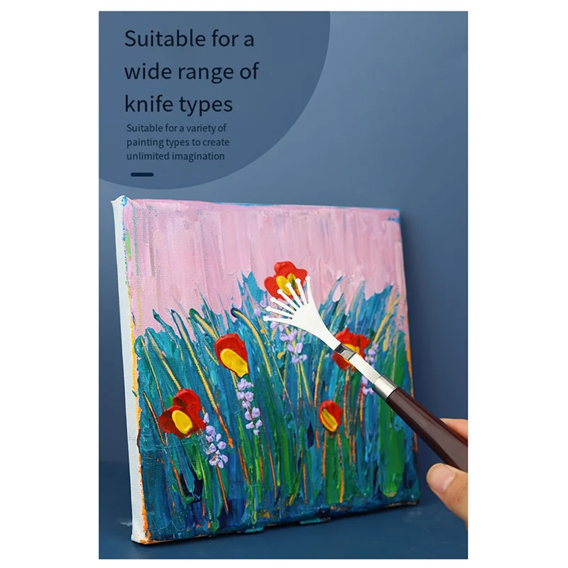 

J1UL1N 9PCS Professional Palette Scraper Set Palette Scraper Set Spatula Palette Knife Painting Mixing Scraper Set