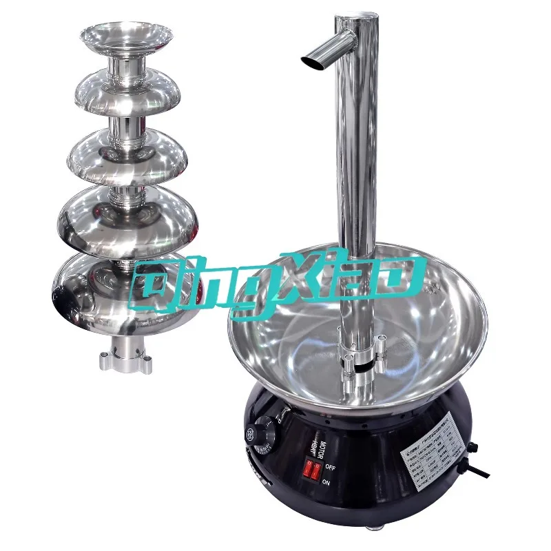 Commercial Chocolate Fountain Dual Purpose Tower Faucet Dispenser  Stainless Steel Easy  Clean for Party Catering Event Home Use