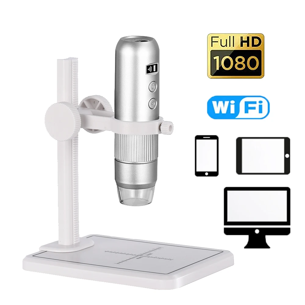 

MS4 1080P HD беспроводной WIFI цифровой микроскоп лупа 1000X USB биологический микроскоп с 8 светодиодами для электронной пайки