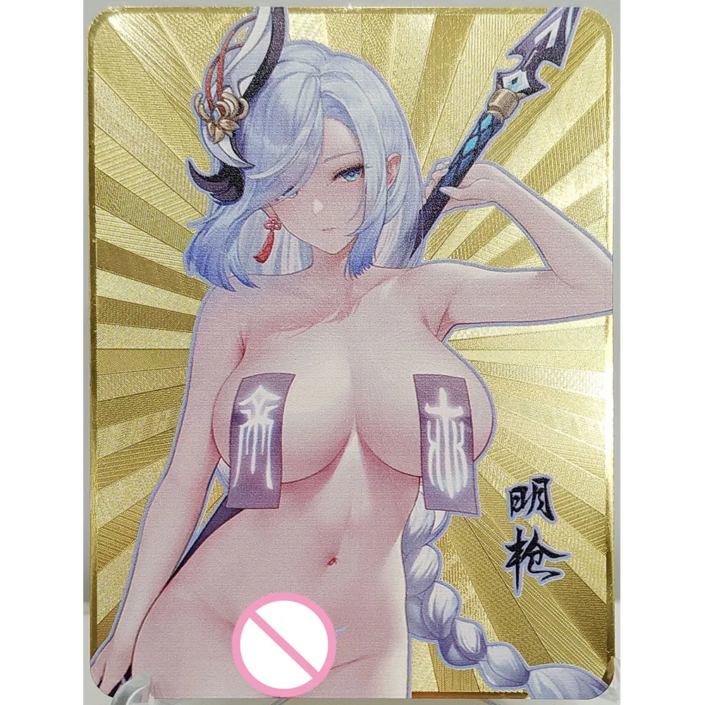 Anime Goddess Story DIY ACG Kafka Beelzebul Hinata Sexy Metal Card Boy Games Toy Card Collectible Cards Christmas Birthday Gifts