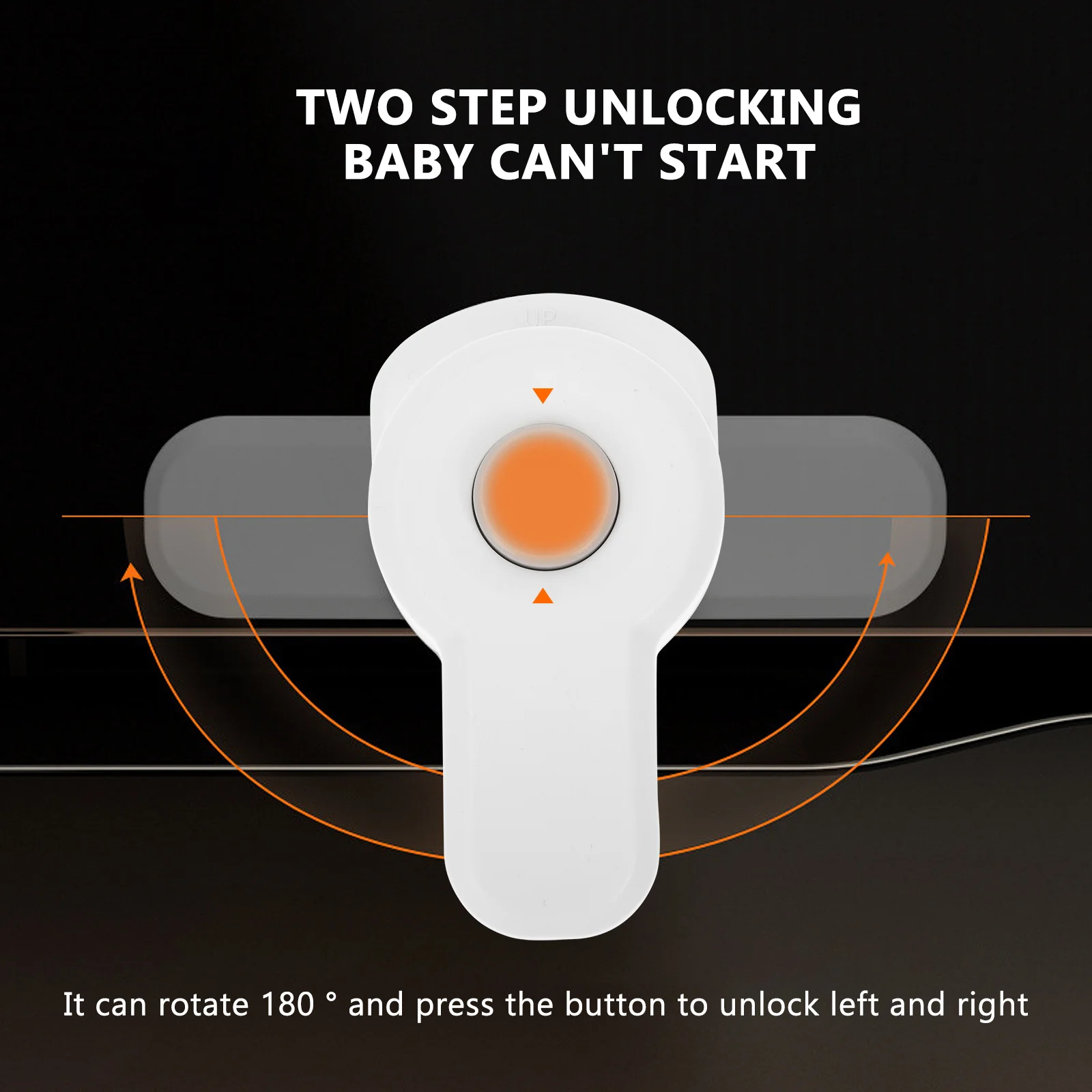 

2Pcs Child Safety Locks for Oven Refrigerator White ABS Kids Door Lock Cabinet Locks Baby Proofing Security Accessories