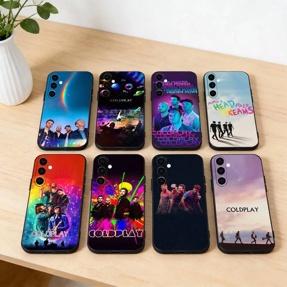 

Band C-Coldplay Phone Case For Samsung Galaxy A91,80,73,72 ,71,53,52,32 ,31,22,21s,20,Soft Black Case