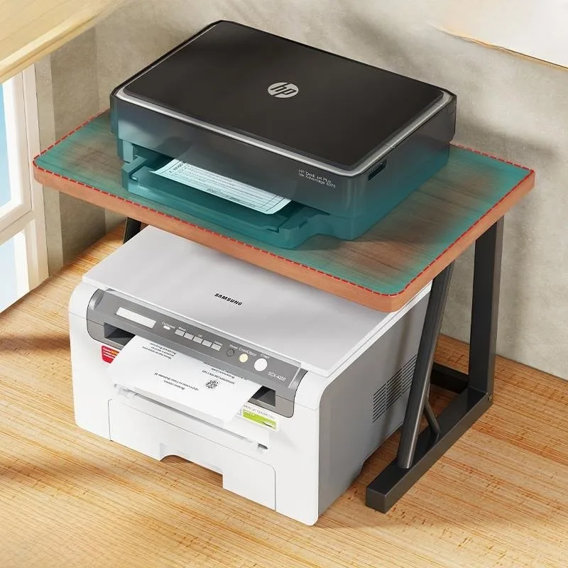 Office Printer Stand Small Double Layer Copier Desktop Multi-functional Host Storage Rack Home Furniture Shelf Organizer