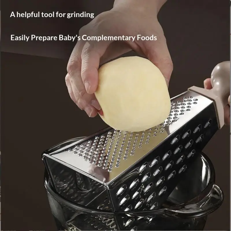 Neuer Edelstahl 4-Seiten Multifunktions-Gemüseschneider Küchenwerkzeug Reibebox Mehrzweck-Küchenreibe