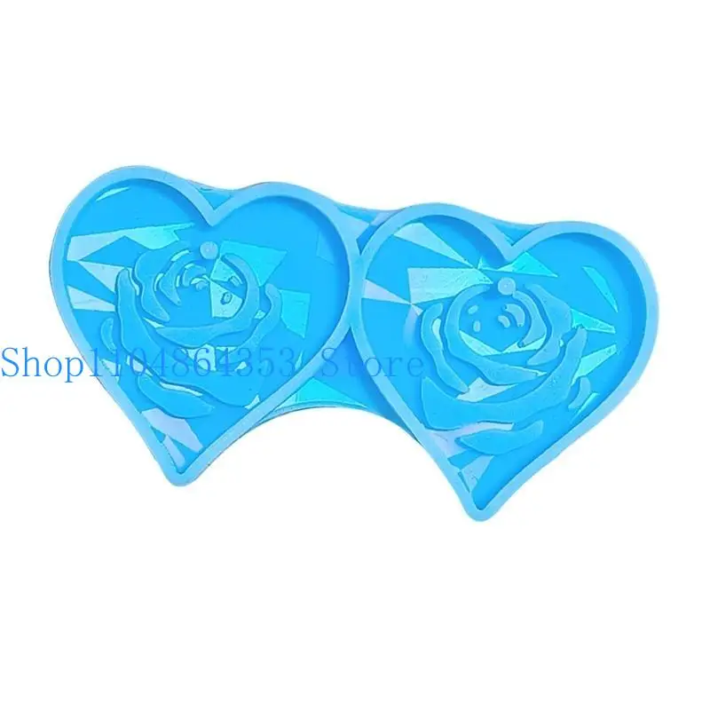 

652F Портативная силиконовая форма для сережек в форме сердца, форма для подвески для любителей DIY