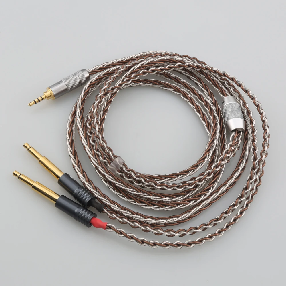 2.5mm 3.5mm 4.4mm Balanced 8 Cores Braided Headphone Replacement Upgrade Cable for Meze 99 Classics