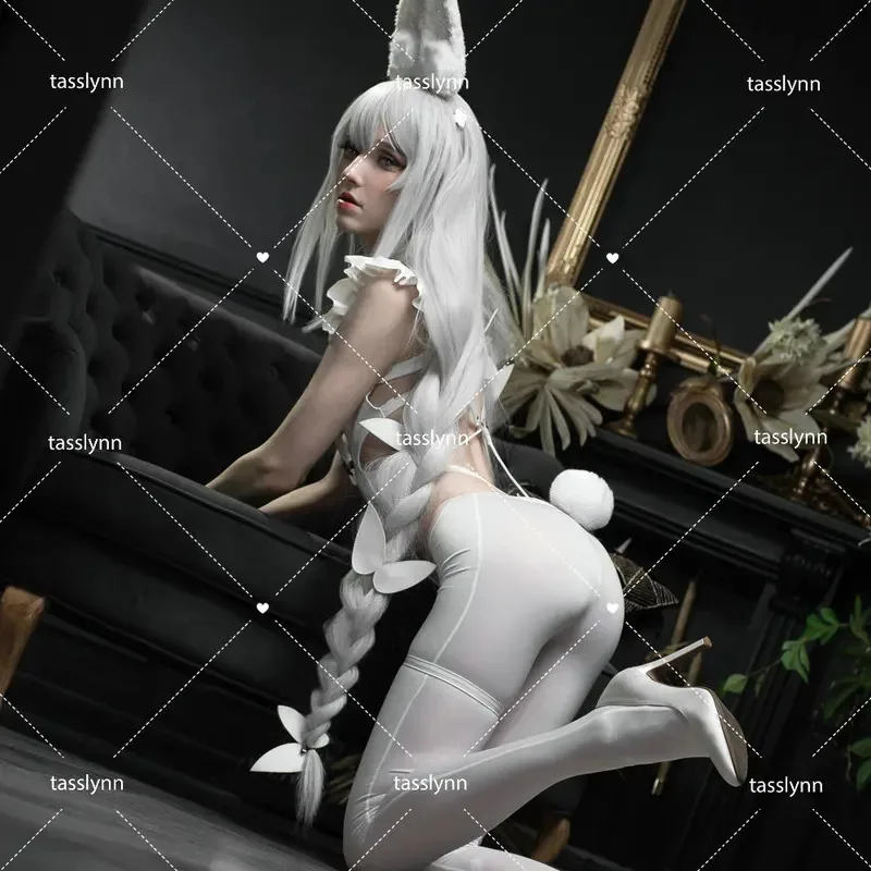 qq34Anime Azur LaneMNF Le Cosplay Girl Cute Bikini for Doll Sexy Halloween Costumes Le Malin Bunny Suit Fur with Ear
