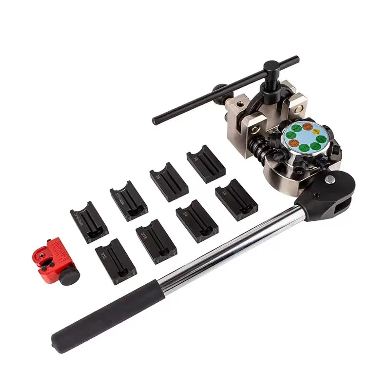 Brake Line Flaring Tool 45° Set Brake Line Tubing Flaring Tool for Soft Metal Tubes Copper Aluminum 304 Stainless Steel