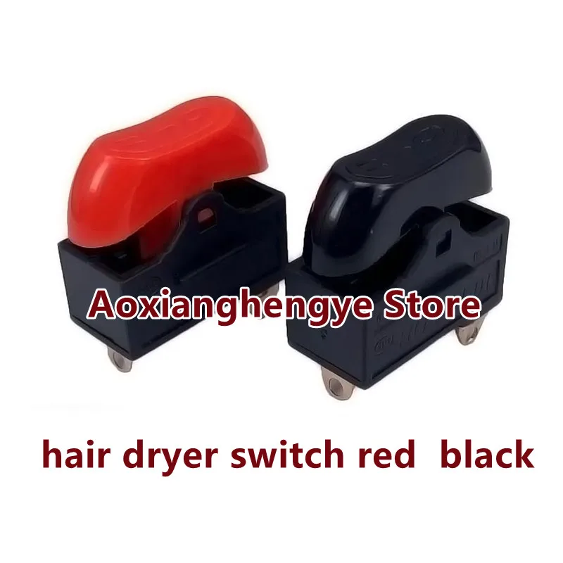 1PCS KCD15-103/T hair dryer switch, 3-pin rocker switch, 3-position switch - switch - boat-shaped switch, red and black