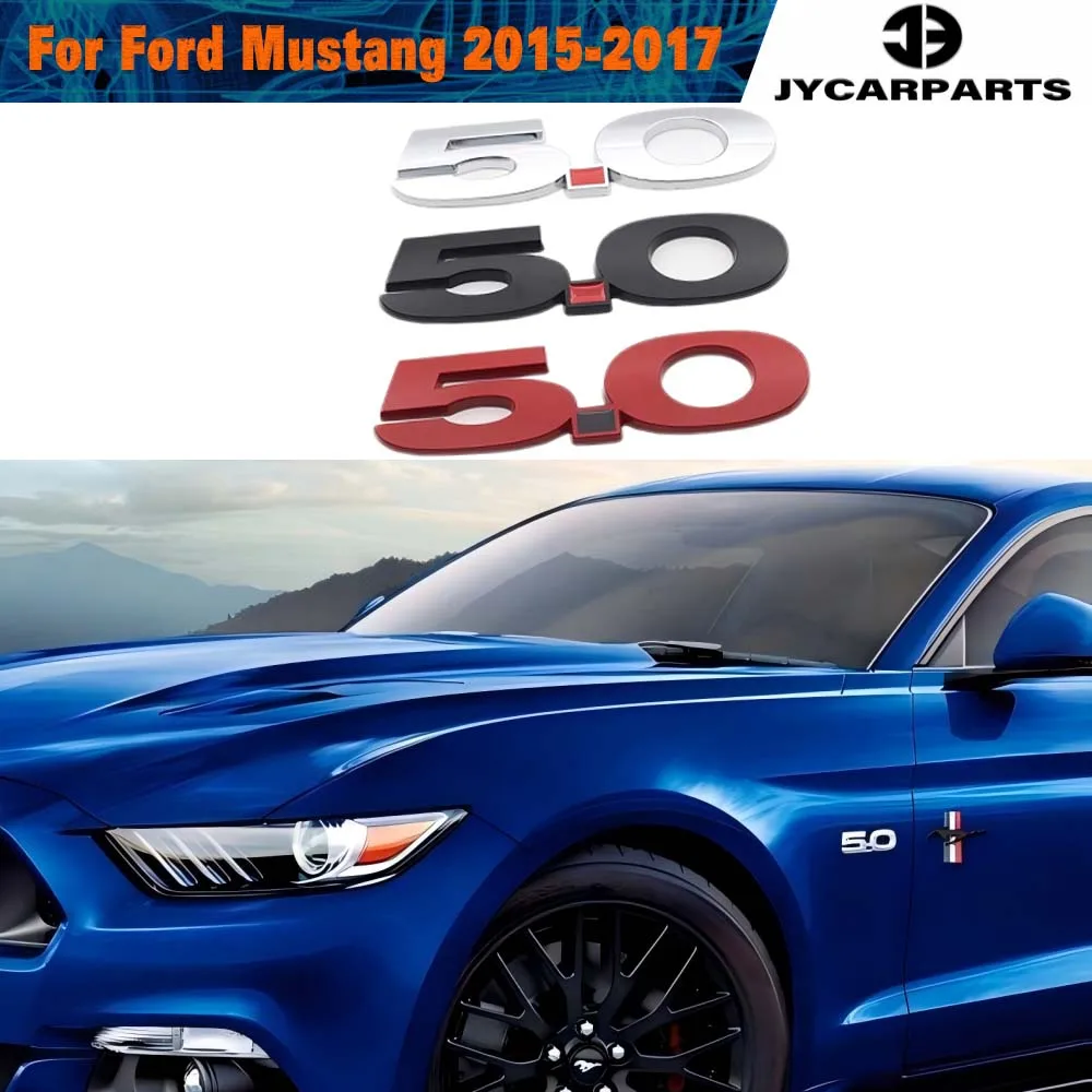 

3D Sports 5.0 Glossy Badge Emblem Sided Badge Logo Decoration for Ford Mustang Car Side Fender Trunk Body Trims Car Accessories