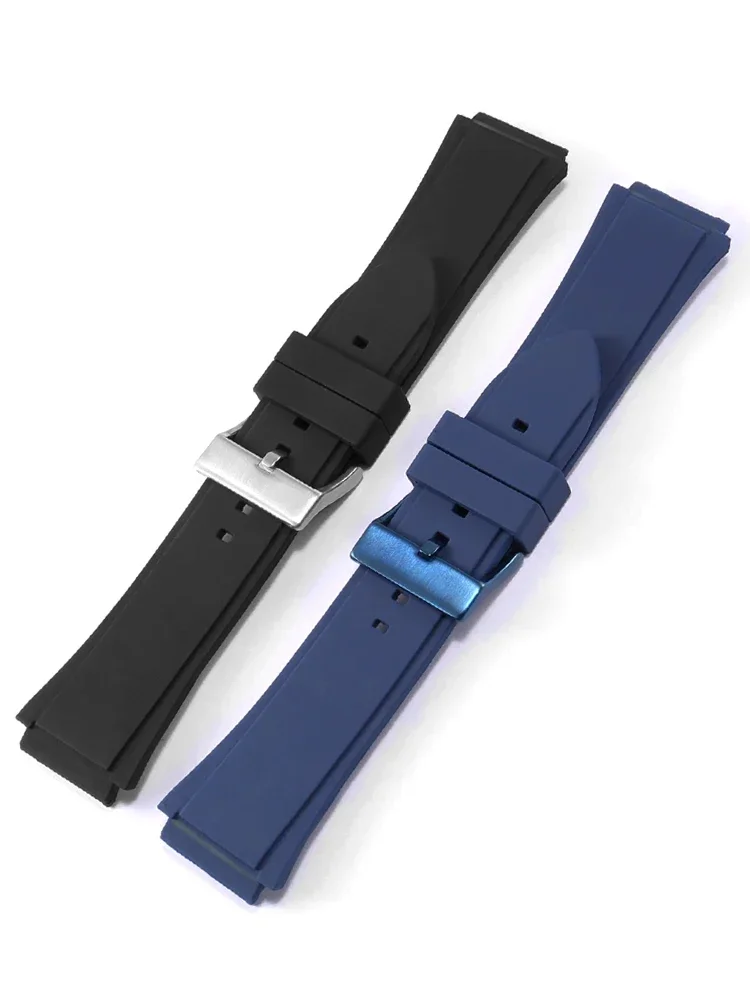 Soft Watchband for Guess Blue Silicone Watch Strap W0247g3 W0040g3 W0040g7 Raised Mouth Silicone Chain Men 22mm Accessories