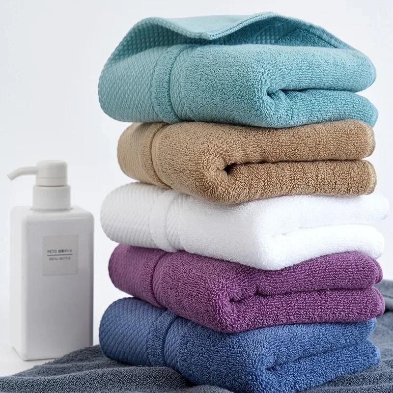 1PC Face Towel Absorbent Pure Cotton Hand Wash Face Hair Cleaning Quick Drying Household Soft Adult Towels 35x75CM