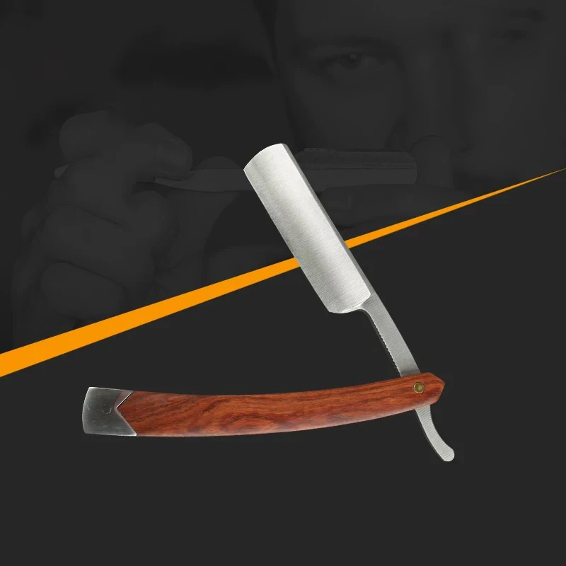 1개입 전문가용 이발소 남성용 면도기 스트레이트 엣지 바버 면도칼 수동 수염 면도 관리 면도기