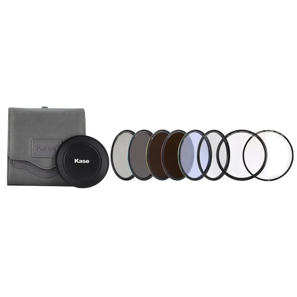 

Kase KW Revolution Magnetic Mega Kit (CPL/ND8/ND64/ND1000/Neutral Night /R·MCUV/adapter ring/ bag/ cap) 67 72 77 82mm set