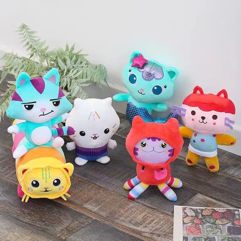 10 Stlyes Gabby Dollhouse Plush Toy Mercat Cartoon Stuffed Animals Mermaid Cat Plushie Doll Kids Birthday Christams Gifts image 2