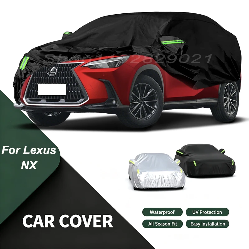 Full Car Cover For Lexus NX All Weather Outdoor Snow Sun UV Dustproof with Reflective Strips Wind Straps