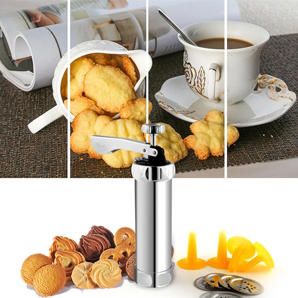 

Biscuit Syringe Decorating Tool Set Interchangeable Nozzles For Cookies Cakes Chocolate Pastry Icing Piping Mould Mold