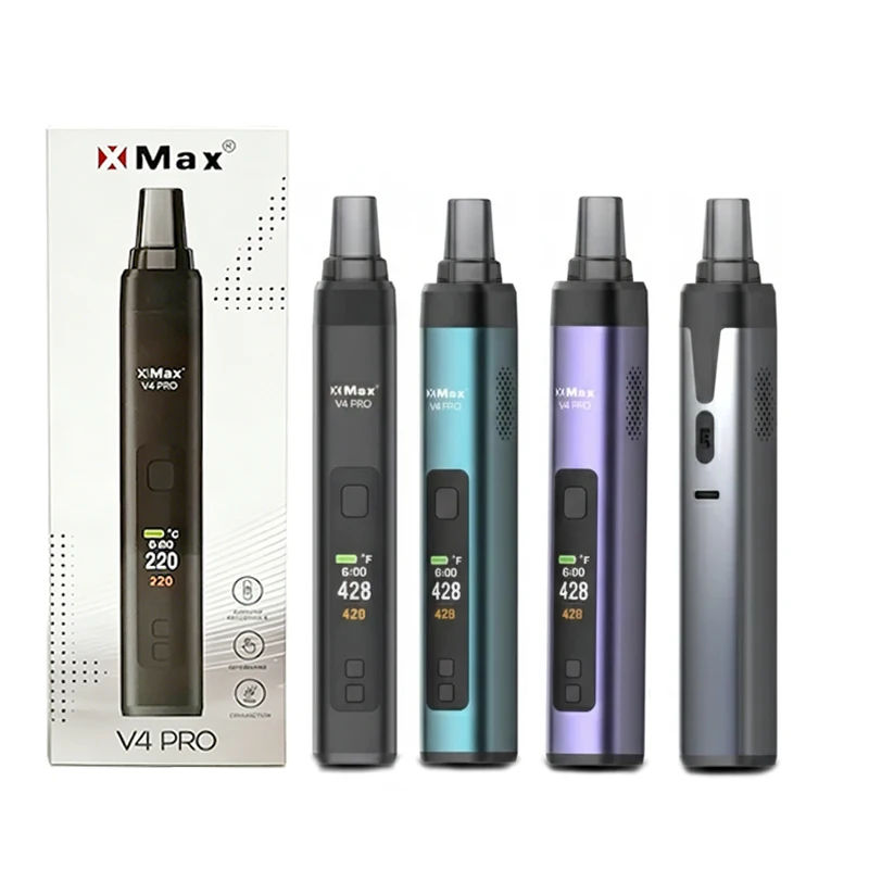 New Arrival XMax V4 Pro Dry Herb Vaporizer Kit Convection Heating Electronic Cigarettes 2500mAh Battery 3.2-4.2V OLED Vape Pen