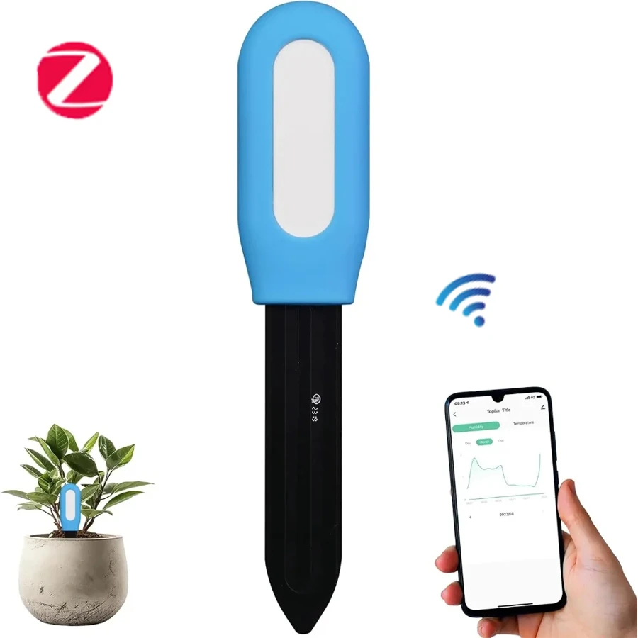 1PCS WiFi Zigbee Soil Sensor Humidity Temperature Moisture Detector Smart Life Home Assistant Real Time Monitor for Plant Garden