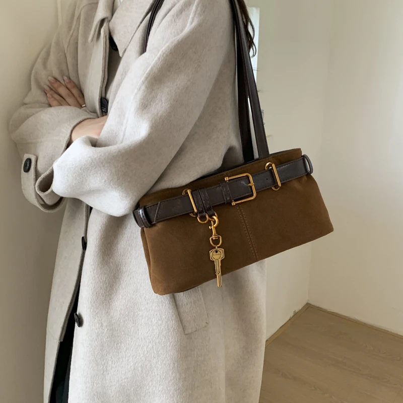 Shoulder Bag for Going Out to Work, Autumn and Winter Retro High-End Bag for Women, 2025 New Shoulder Underarm Bag 1257JC