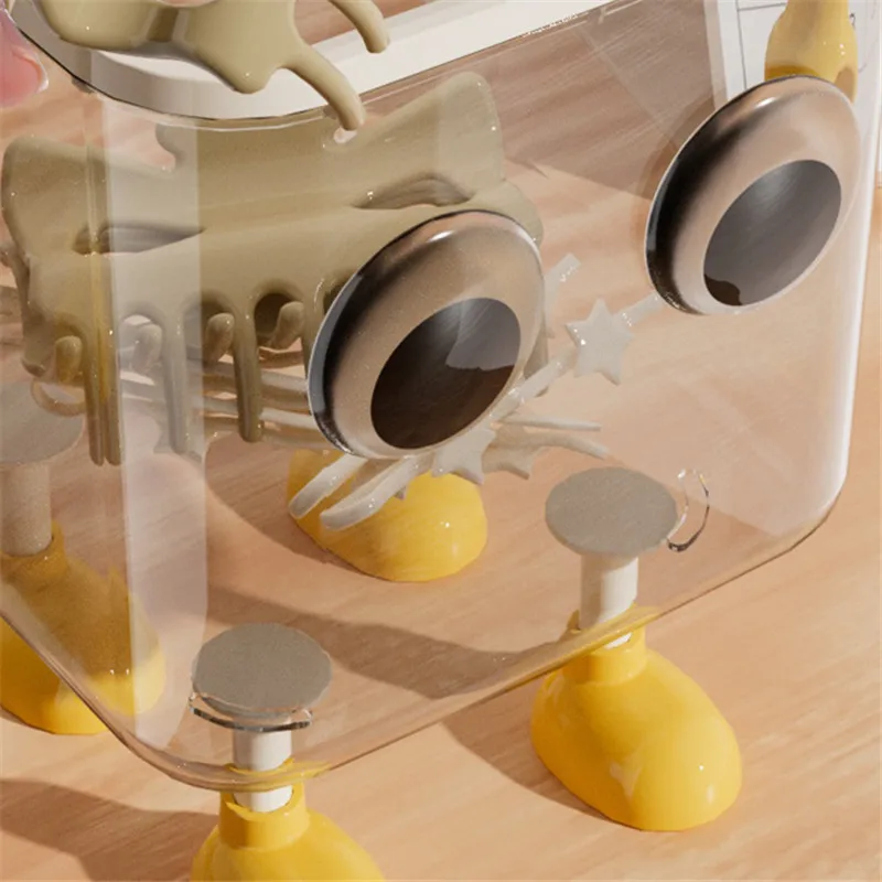 

Paper Basket Student Desk Dormitory Storage Bin Cute Transparent Desktop Small Trash Can Office High-value Covered Storage Waste