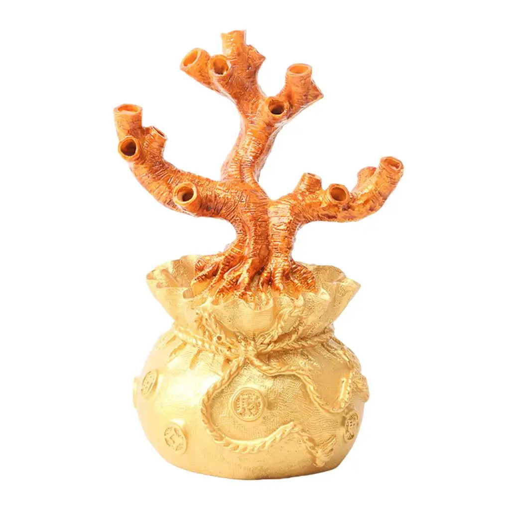 diy Statue Good Luck Bonsai Tree Rich Tree Prosperity Crafts for Table Home Ornament Office Decor