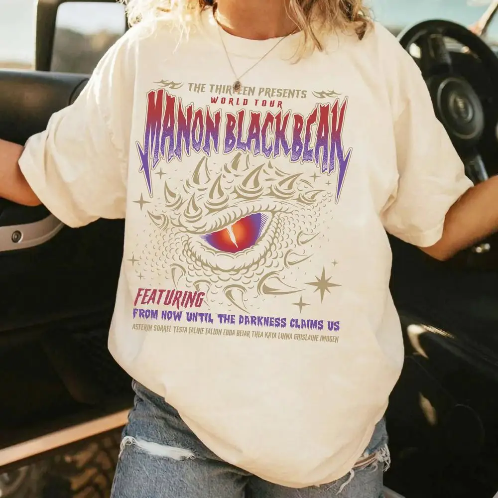 Women Cotton Tshirt Vintage Manon Blackbeak Throne Glass Shirt Sarah J Maas Rowan Whitethorn Shirt Crescent City Book Lovers Tee #4