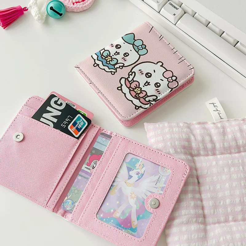 Portable Chiikawa Card Holder Coin Purse Girl Creativity Cartoon Hachiware Usagi Minimalist Personality Mini Small Bag