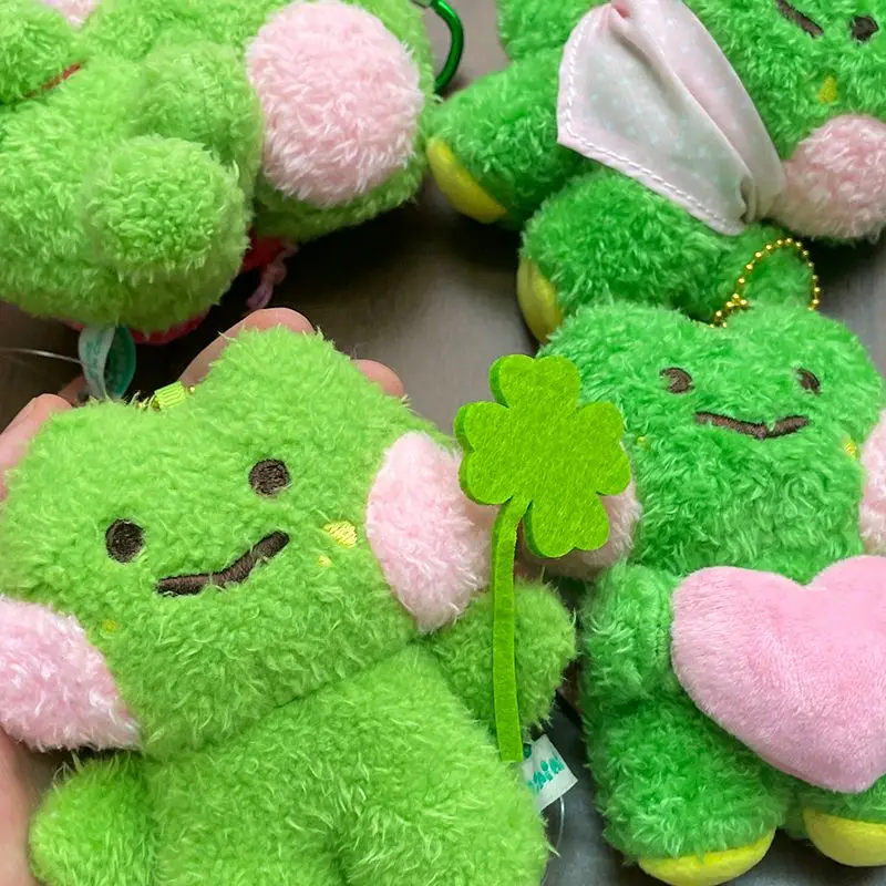 Cute Cartoon Mini Frog Plush Toy Pendant Cute Little Doll Plush Keychain Cartoon Animal Bag Plush Pendant Decoration Gift