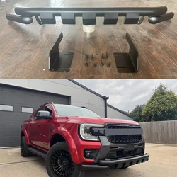 Car Front Bumper Lip For Ford Ranger T6 T7 T8 2012-2021 T9 2022-2024 Raptor Wildtrak XL XLS Iron Bumper Anti-collision Protector